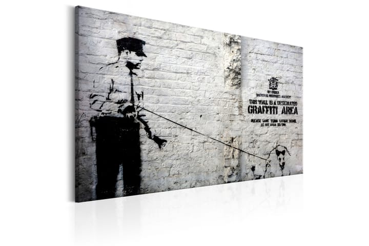 Taulu Graffiti Area (Police and a Dog) by Banksy 120x80 - Artgeist sp. z o. o. - Sisustustuotteet - Taulu & taide - Canvas-taulu