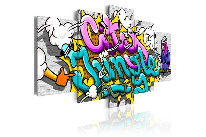 Taulu Graffiti City Jungle 200x100 - Artgeist sp. z o. o. - Sisustustuotteet - Taulu & taide - Canvas-taulu