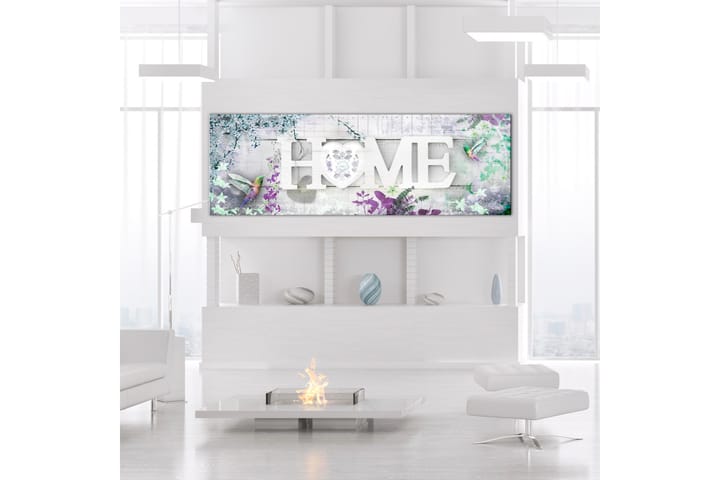 Taulu Home and Hummingbirds (1 Part) Green Narrow 120x40 - Artgeist sp. z o. o. - Sisustustuotteet - Taulu & taide - Canvas-taulu