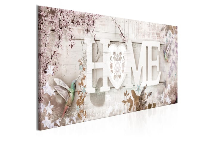 Taulu Home and Hummingbirds (1 Part) Beige Narrow 135x45 - Artgeist sp. z o. o. - Sisustustuotteet - Taulu & taide - Canvas-taulu