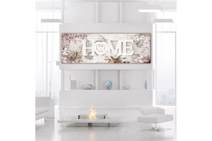 Taulu Home and Hummingbirds (1 Part) Beige Narrow 150x50 - Artgeist sp. z o. o. - Sisustustuotteet - Taulu & taide - Canvas-taulu