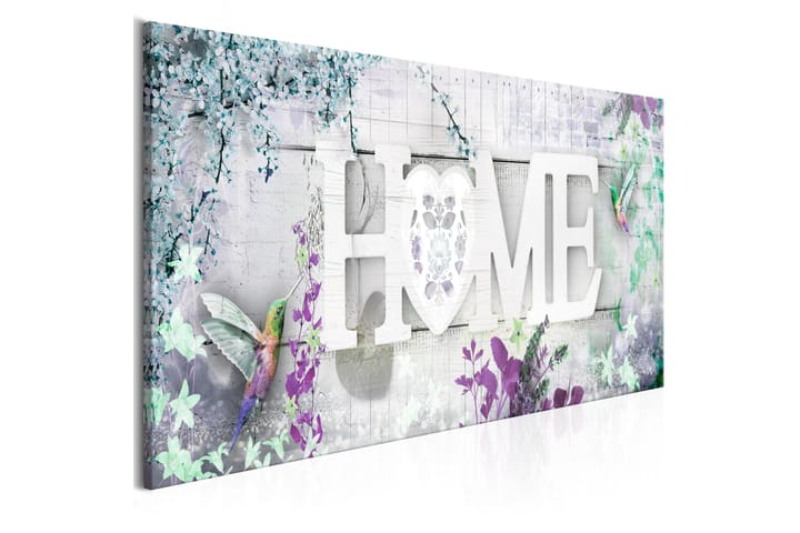 Taulu Home and Hummingbirds (1 Part) Green Narrow 120x40 - Artgeist sp. z o. o. - Sisustustuotteet - Taulu & taide - Canvas-taulu