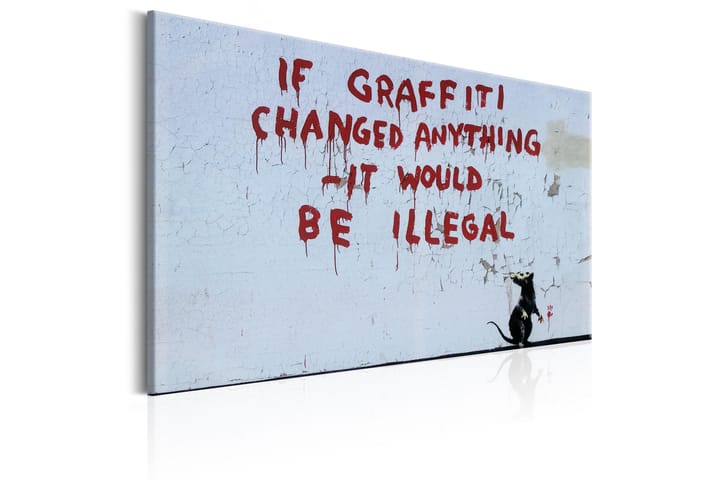 Taulu If Graffiti Changed Anything by Banksy 120x80 - Artgeist sp. z o. o. - Sisustustuotteet - Taulu & taide - Canvas-taulu