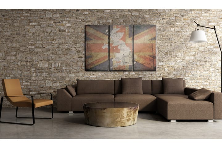 Taulu Karta Över Suuribritannien Triptych 120x80 - Artgeist sp. z o. o. - Sisustustuotteet - Taulu & taide - Canvas-taulu