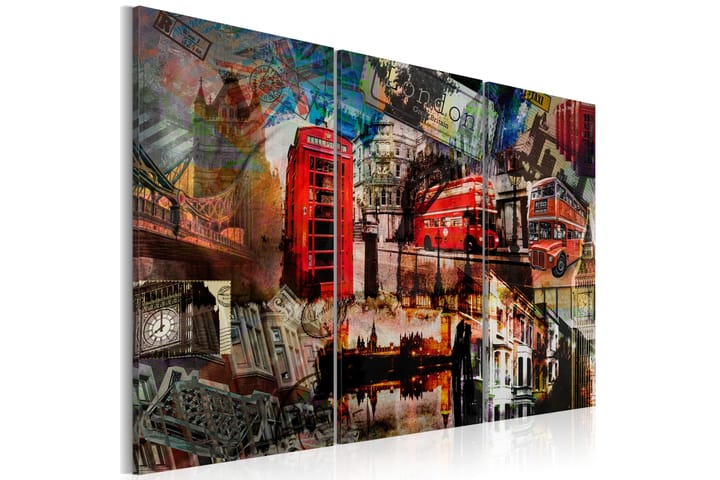 Taulu London Collage Triptych 60x40 - Artgeist sp. z o. o. - Sisustustuotteet - Taulu & taide - Canvas-taulu