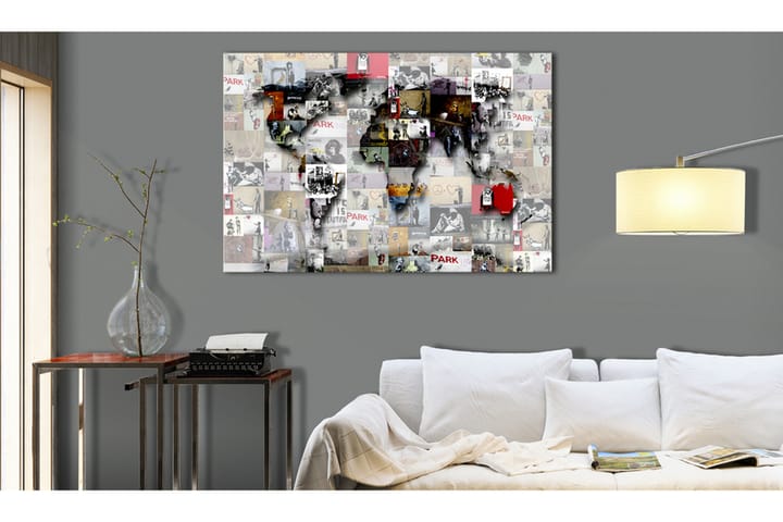 Taulu Map: Banksy inspiration 90x60 - Artgeist sp. z o. o. - Sisustustuotteet - Taulu & taide - Canvas-taulu