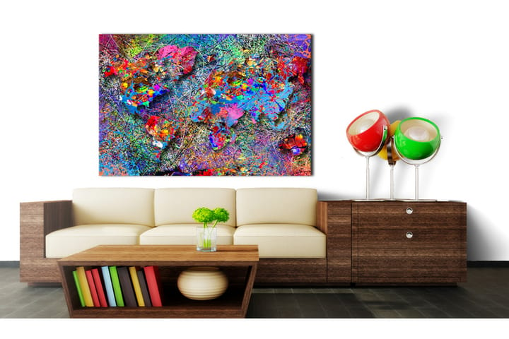 Taulu Map: Jackson Pollock inspiration 90x60 - Artgeist sp. z o. o. - Sisustustuotteet - Taulu & taide - Canvas-taulu