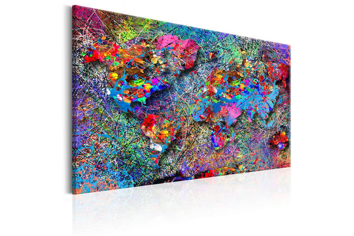 Taulu Map: Jackson Pollock inspiration 90x60 - Artgeist sp. z o. o. - Sisustustuotteet - Taulu & taide - Canvas-taulu