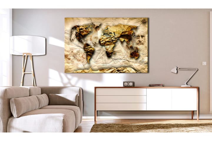 Taulu Map: Leonardo da Vinci inspiration 60x40 - Artgeist sp. z o. o. - Sisustustuotteet - Taulu & taide - Canvas-taulu