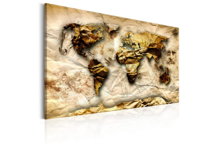 Taulu Map: Leonardo da Vinci inspiration 60x40 - Artgeist sp. z o. o. - Sisustustuotteet - Taulu & taide - Canvas-taulu