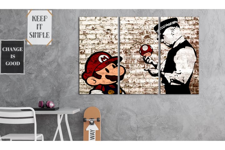 Taulu Mario Bros Torn Wall 90x60 - Artgeist sp. z o. o. - Sisustustuotteet - Taulu & taide - Canvas-taulu