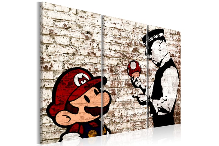 Taulu Mario Bros Torn Wall 90x60 - Artgeist sp. z o. o. - Sisustustuotteet - Taulu & taide - Canvas-taulu