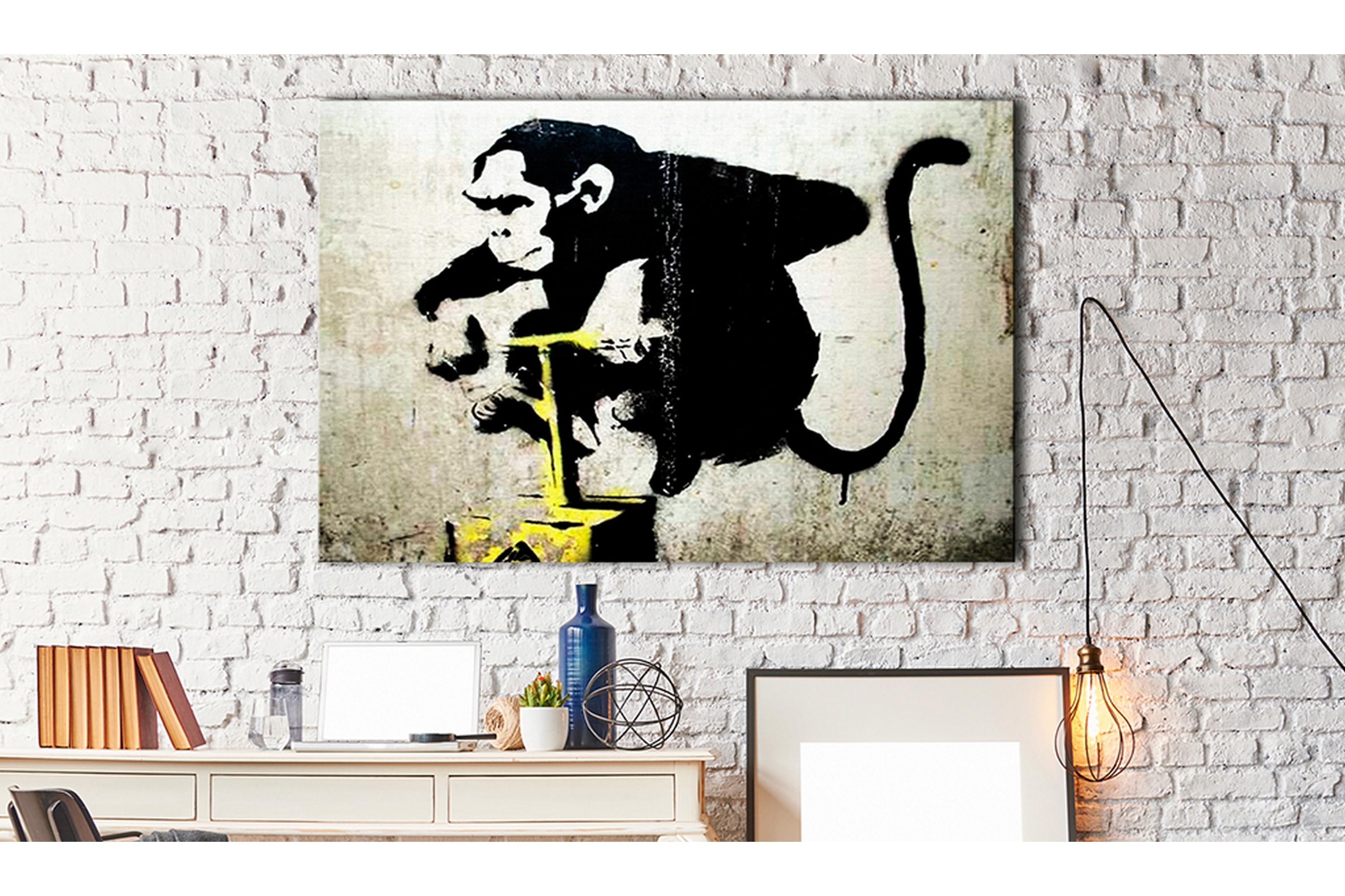 Taulu Monkey Detonator by Banksy 120x80 - Artgeist sp. z o. o.