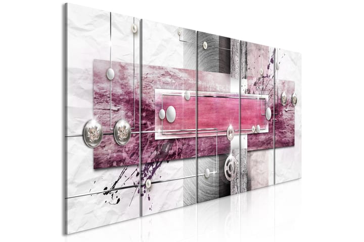 Taulu Mysterious Mechanism 5 Parts Narrow Pink 200x80 - Artgeist sp. z o. o. - Sisustustuotteet - Taulu & taide - Canvas-taulu