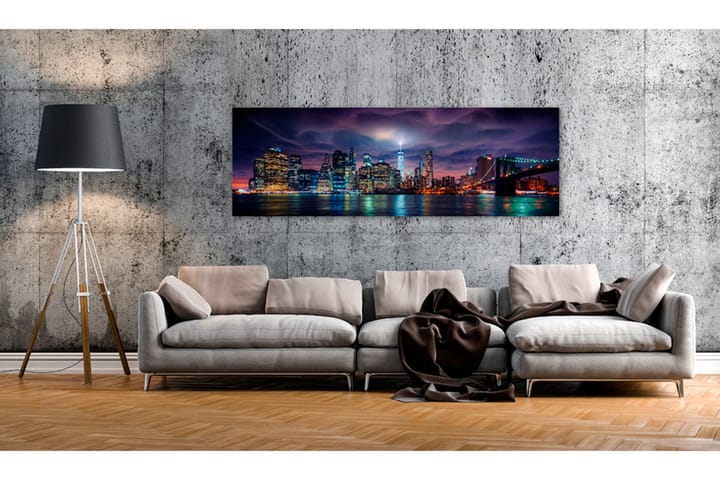 Taulu New York: Dark City 135x45 - Artgeist sp. z o. o. - Canvas-taulu - Seinäkoristeet