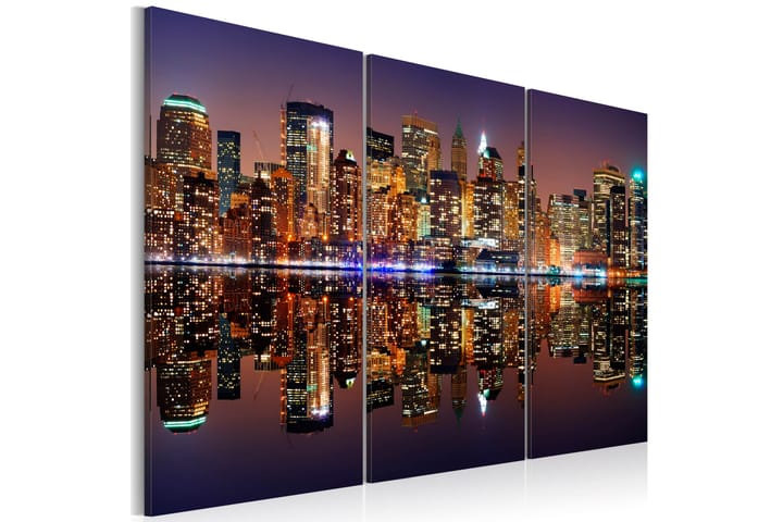 Taulu New York water reflection 90x60 - Artgeist sp. z o. o. - Canvas-taulu - Seinäkoristeet