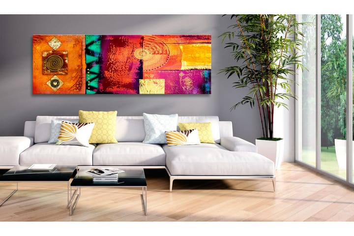 Taulu Orange Abstraction 120x40 - Artgeist sp. z o. o. - Sisustustuotteet - Taulu & taide - Canvas-taulu