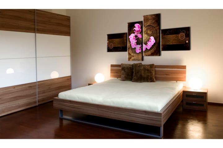 Taulu Orchid And Wood 200x90 - Artgeist sp. z o. o. - Sisustustuotteet - Taulu & taide - Canvas-taulu