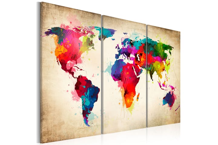 Taulu Rainbow Continents 60x40 - Artgeist sp. z o. o. - Sisustustuotteet - Taulu & taide - Canvas-taulu