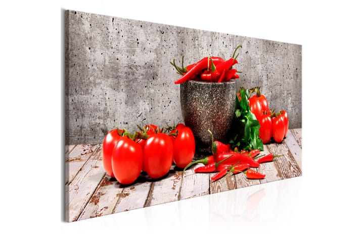 Taulu Red Vegetables (1 Part) Concrete Narrow 135x45 - Artgeist sp. z o. o. - Sisustustuotteet - Taulu & taide - Canvas-taulu