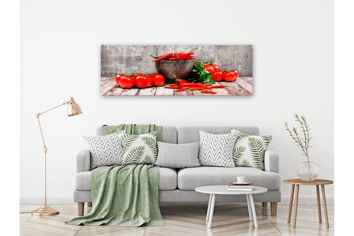 Taulu Red Vegetables (1 Part) Concrete Narrow 120x40 - Artgeist sp. z o. o. - Sisustustuotteet - Taulu & taide - Canvas-taulu