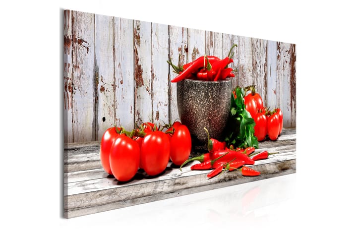 Taulu Red Vegetables (1 Part) Wood Narrow 120x40 - Artgeist sp. z o. o. - Sisustustuotteet - Taulu & taide - Canvas-taulu