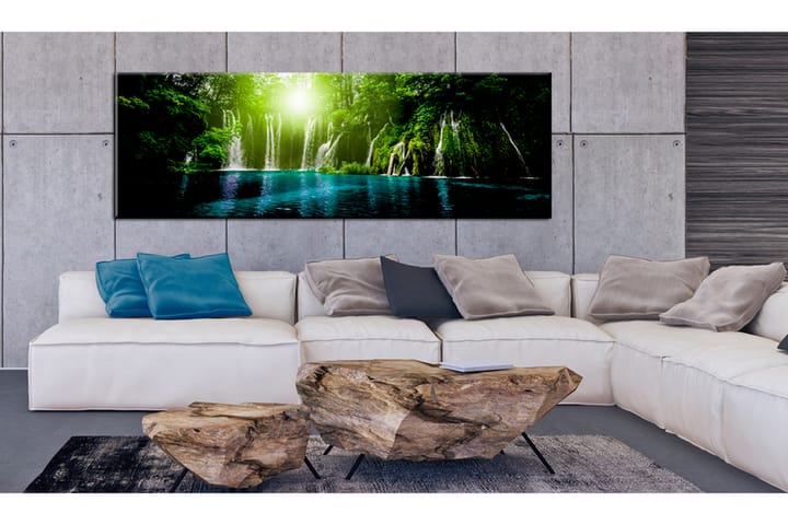 Taulu Sapphire Lake 135x45 - Artgeist sp. z o. o. - Canvas-taulu - Seinäkoristeet