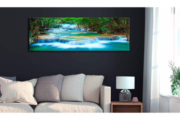 Taulu Sapphire Waterfalls 120x40 - Artgeist sp. z o. o. - Canvas-taulu - Seinäkoristeet