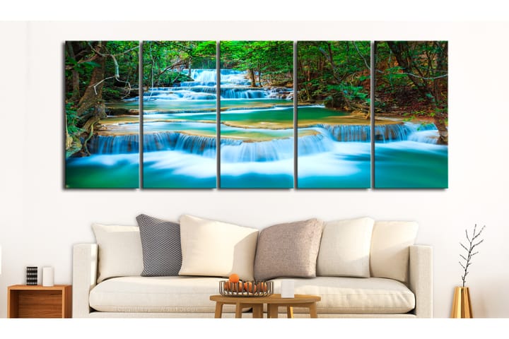 Taulu Sapphire Waterfalls 200x80 - Artgeist sp. z o. o. - Sisustustuotteet - Taulu & taide - Canvas-taulu