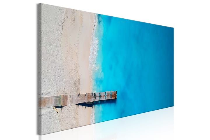 Taulu Sea and Wooden Bridge (1 Part) Narrow Blue 150x50 - Artgeist sp. z o. o. - Sisustustuotteet - Taulu & taide - Canvas-taulu