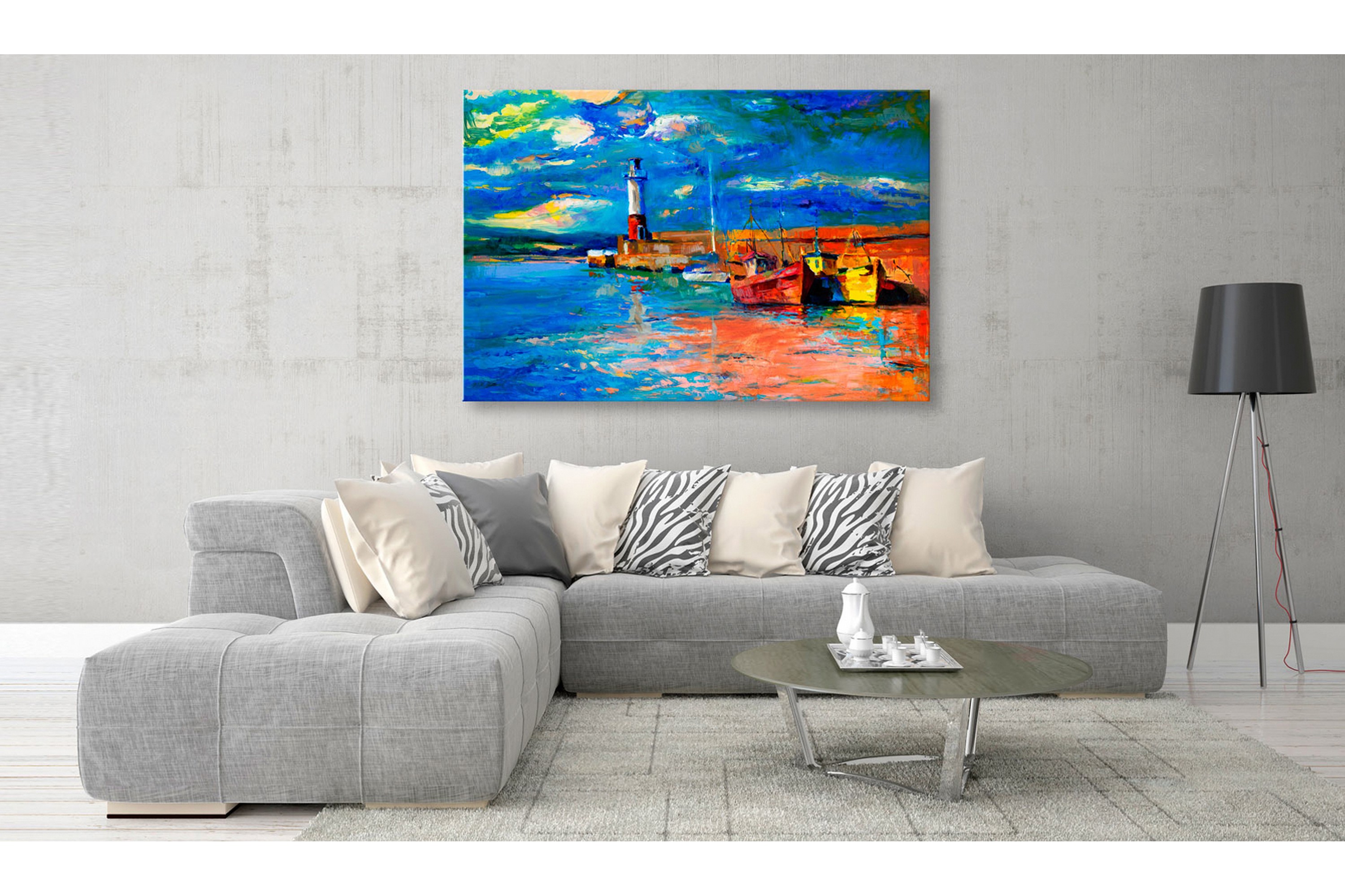 Taulu Seaside Landscape: The Lighthouse 90x60 - Artgeist sp. z o. o.