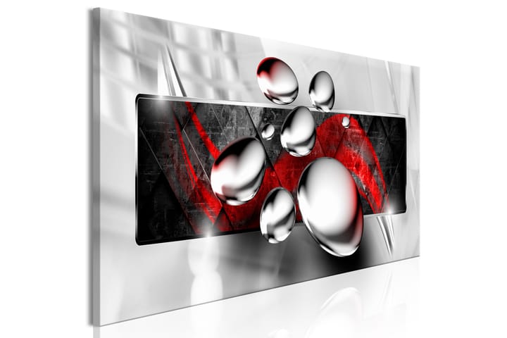 Taulu Shiny Stones (1 Part) Narrow Red 150x50 - Artgeist sp. z o. o. - Canvas-taulu - Seinäkoristeet