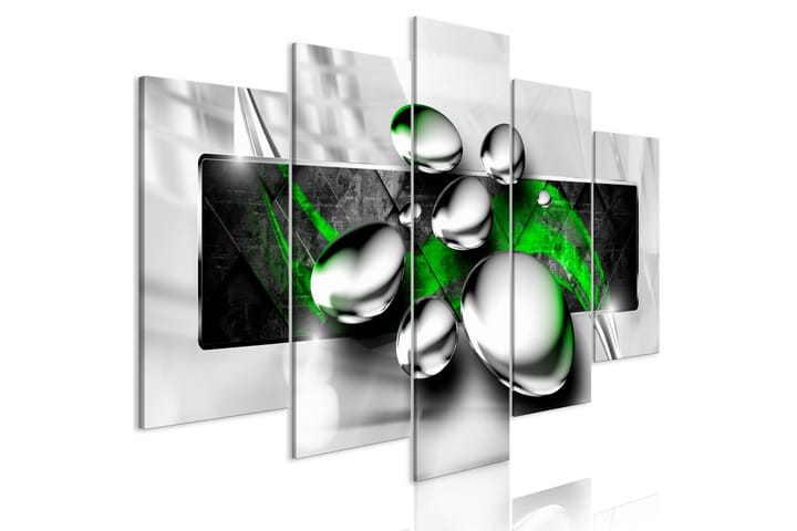 Taulu Shiny Stones 5 Parts Wide Green 100x50 - Artgeist sp. z o. o. - Sisustustuotteet - Taulu & taide - Canvas-taulu