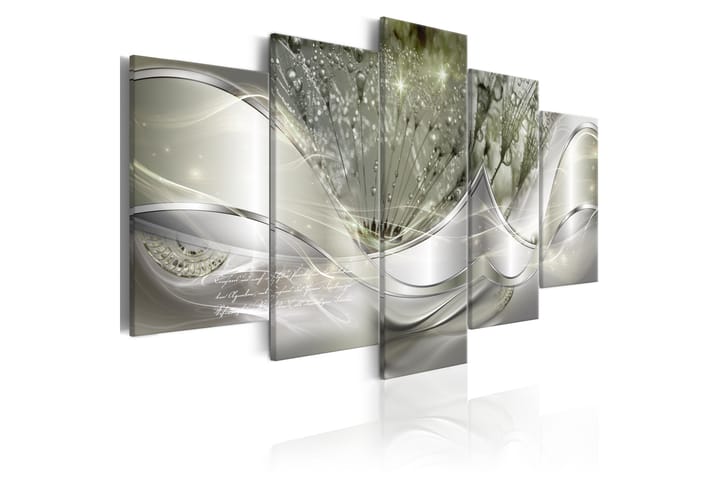 Taulu Sparkling Dandelions 5 Parts Green Wide 100x50 - Artgeist sp. z o. o. - Sisustustuotteet - Taulu & taide - Canvas-taulu