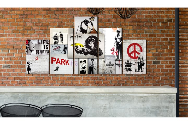 Taulu Street Crimes Banksy Art 200x100 - Artgeist sp. z o. o. - Sisustustuotteet - Taulu & taide - Canvas-taulu