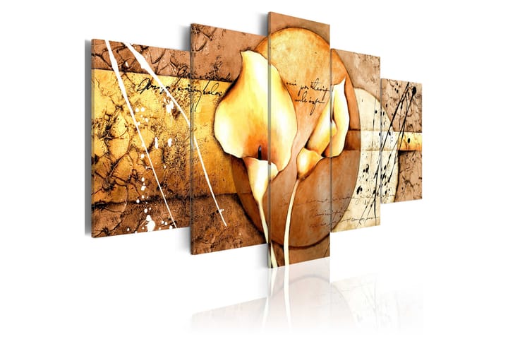 Taulu The Secret Of Calla Lily Gold 200x100 - Artgeist sp. z o. o. - Sisustustuotteet - Taulu & taide - Canvas-taulu