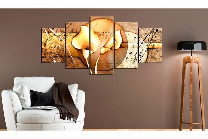 Taulu The Secret Of Calla Lily Gold 200x100 - Artgeist sp. z o. o. - Sisustustuotteet - Taulu & taide - Canvas-taulu