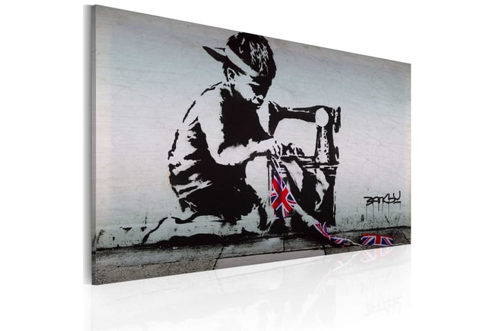 Taulu Union Jack Kid Banksy 60x40 - Artgeist sp. z o. o. - Sisustustuotteet - Taulu & taide - Canvas-taulu