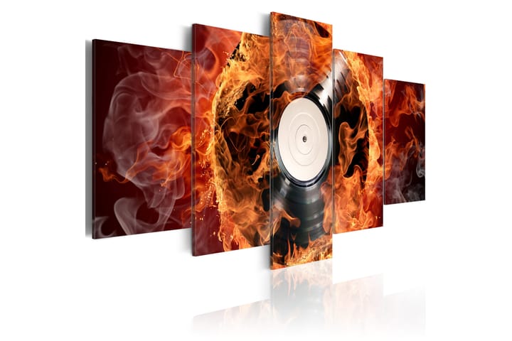 Taulu Vinyl On Fire 200x100 - Artgeist sp. z o. o. - Sisustustuotteet - Taulu & taide - Canvas-taulu