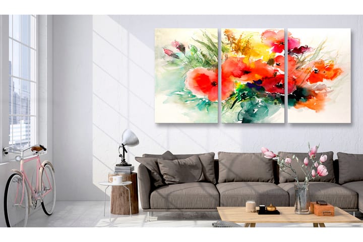 Taulu Watercolor Bouquet 60x30 - Artgeist sp. z o. o. - Sisustustuotteet - Taulu & taide - Canvas-taulu