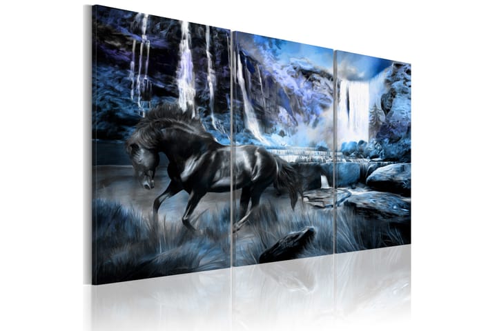 Taulu Waterfall in colour of sapphire 90x60 - Artgeist sp. z o. o. - Sisustustuotteet - Taulu & taide - Canvas-taulu