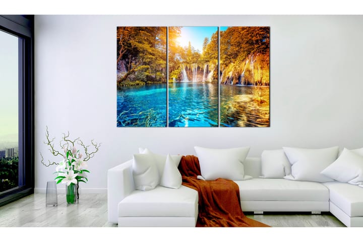 Taulu Waterfalls Of Sunny Forest 90x60 - Artgeist sp. z o. o. - Sisustustuotteet - Taulu & taide - Canvas-taulu