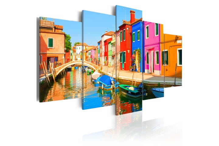 Taulu Waterfront In Rainbow Colors 200x100 - Artgeist sp. z o. o. - Sisustustuotteet - Taulu & taide - Canvas-taulu