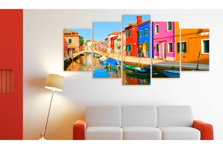 Taulu Waterfront In Rainbow Colors 200x100 - Artgeist sp. z o. o. - Sisustustuotteet - Taulu & taide - Canvas-taulu