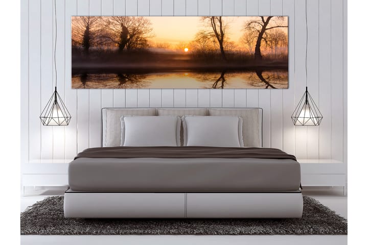 Taulu Winter Sunset (1 Part) Narrow 135x45 - Artgeist sp. z o. o. - Sisustustuotteet - Taulu & taide - Canvas-taulu