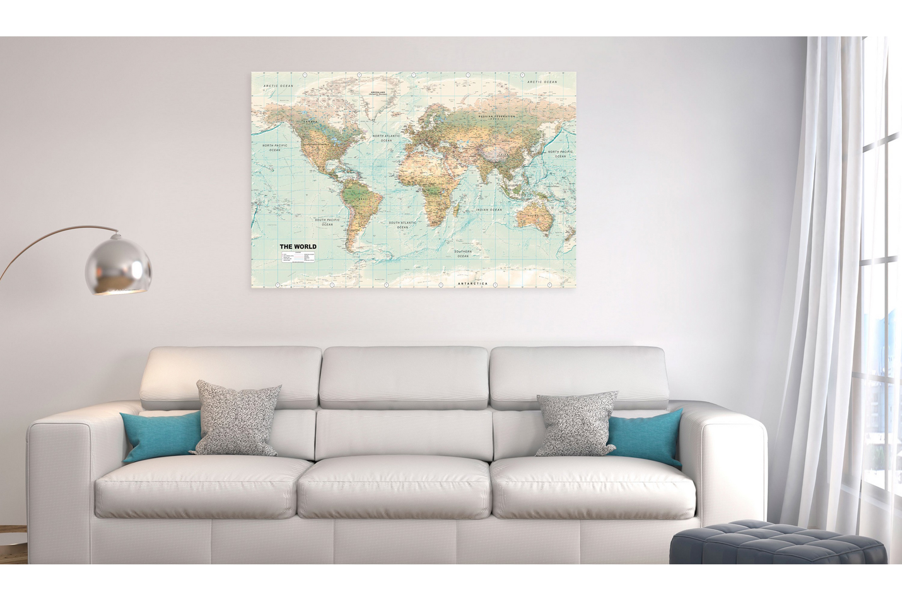 Taulu World Map: Beautiful World 120x80 - Artgeist sp. z o. o.