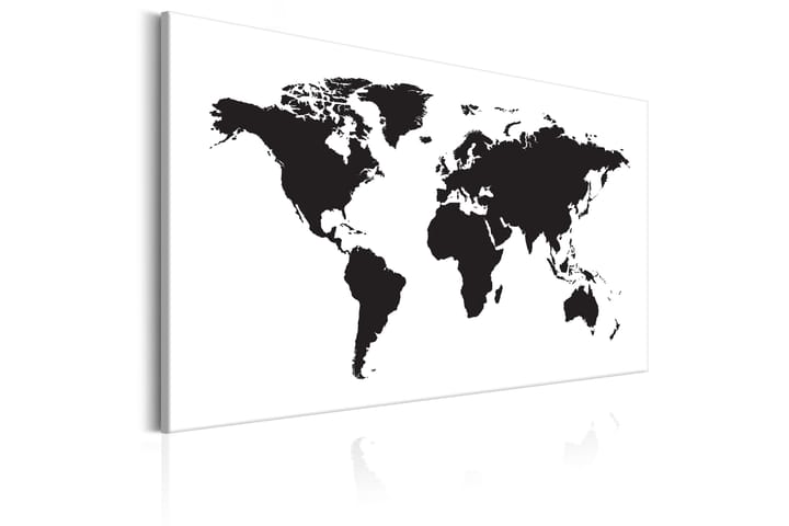 Taulu World Map: Black & White Elegance 90x60 - Artgeist sp. z o. o. - Sisustustuotteet - Taulu & taide - Canvas-taulu