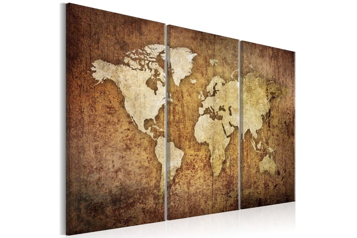 Taulu World Map Brown Texture 120x80 - Artgeist sp. z o. o. - Sisustustuotteet - Taulu & taide - Canvas-taulu