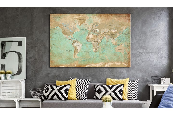 Taulu World Map: Celadon Journey 120x80 - Artgeist sp. z o. o. - Sisustustuotteet - Taulu & taide - Canvas-taulu