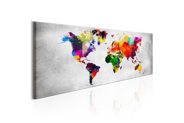 Taulu World Map: Coloured Revolution 135x45 - Artgeist sp. z o. o. - Sisustustuotteet - Taulu & taide - Canvas-taulu